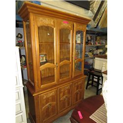 Wood china cabinet