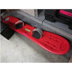 Plastic snow board and bindings