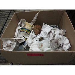 Box of decorative and household objects