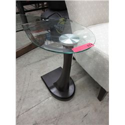 NEW Glass Top Side Table