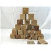 Image 2 : LOT 22 VINTAGE WOODEN PLAY BLOCKS