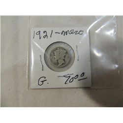 1921 MERCURY DIME