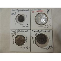 LOT 4 SWIZERLAND FOREIGN COINS