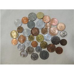 BAG ASSORTED FORGEIN COINS & COINS OF WORLDS