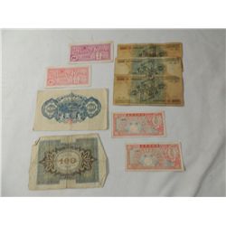 LOT 9 ASSORTED FOREIGN PAPER CURRENCY