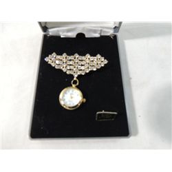 DESIGNER PIN WATCH BROOCH
