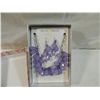 Image 1 : JACKLYN SMITH PURPLE BEADED NECKLACE & EARRINGS