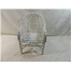 Image 1 : SMALL WHITE WICKER DOLL CHAIR