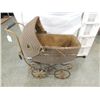 Image 4 : ANTIQUE WICKER METAL BABY CARRIAGE