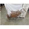 Image 3 : ANTIQUE WICKER RATTAN STROLER