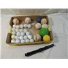 Image 1 : BOX LOT ASSORTED GOLF BALLS & BASEBALLS