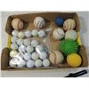 Image 2 : BOX LOT ASSORTED GOLF BALLS & BASEBALLS