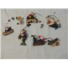 Image 1 : LOT 5 SANTA FISHING ORNAMENTS