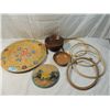 Image 1 : LOT 11 WOODEN BOWLS, PLATES, HOOPS