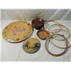 Image 2 : LOT 11 WOODEN BOWLS, PLATES, HOOPS