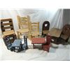 Image 1 : BOX LOT ASSORTED WOODEN DOLL CHAIRS & TABLES