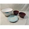 Image 1 : LOT 4 POTTERY BOWLS & HAEGER PLATE