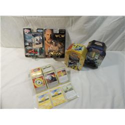 POKEMON TINS & WRESTLING CAR