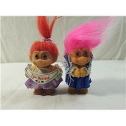 LOT 2 RUSS TROLL DOLLS