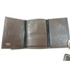 Image 2 : LOT 3 LEATHER WALLET & BELT BUCKLES