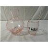 Image 2 : PINK DEPRESSION GLASS WATER CUP & PITCHER