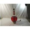 Image 1 : VINTAGE ATOMIC LARGE RED TABLE LAMP