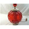 Image 3 : VINTAGE ATOMIC LARGE RED TABLE LAMP