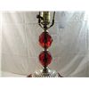 Image 4 : VINTAGE ATOMIC LARGE RED TABLE LAMP