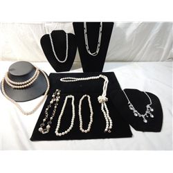 LOT 8 ASSORTED EVENING NECKLACES