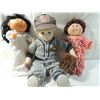 Image 1 : LOT 3 CABBAGE PATCH DOLLS & BASEBALL BOY DOLLS