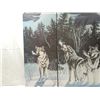 Image 2 : 3 PIECE WOLF SCENE WALL CLOCK