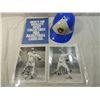 Image 1 : LOT 3 BASEBALL AUTOGRAPHED PHOTOS & VINTAGE HELMET