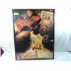 Image 1 : 29X23 FRAMED PRINT; VINTAGE COLLEGE FOOTBALL THEME