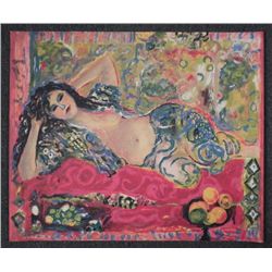 Judith Bledsoe Signed Art Proof Print Reclining Female