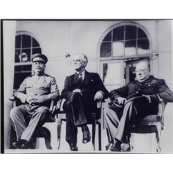 Aluminum Photo Print WWII Roosevelt Churchill Stalin 43