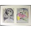 Image 1 : Pablo Picasso Double Head Colored Sketch Lithograph