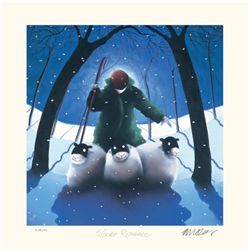 Mackenzie Thorpe 'WINTER ROMANCE' Lithograph