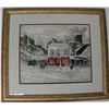 Image 1 : Maurice Utrillo Winter in Montmarte Litho Signed Framed