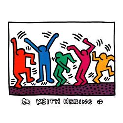 Keith Haring Art Print Untitled (Dancers)