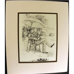 Reclining Engraving Pierre-Auguste Renoir Print