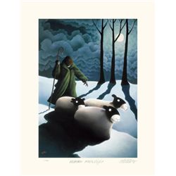 Mackenzie Thorpe 'WINTER MOONLIGHT' Lithograph