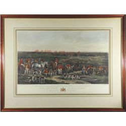 Antique Print Meeting Of Her Majestys Stag Hounds -Frmd