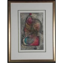 Eric Waugh Original Mixed Media Art Ling A2 Framed