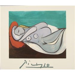 Pablo Picasso : Woman Reclining Modern Art Print