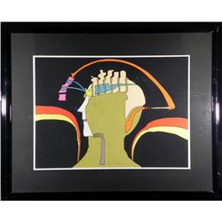 Peter Max Framed Rhythmaitc Man S/N Serigraph Print