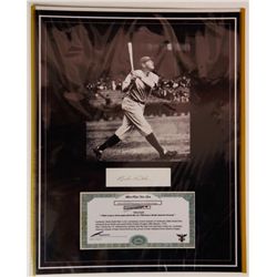 Babe Ruth Hair Lock Photo Autograph Memorabilia COA