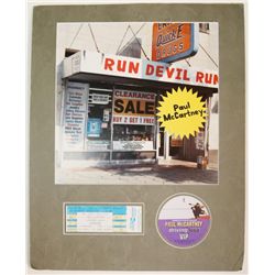 Paul McCartney 1999 Run Devil Run Poster Backstage Pass