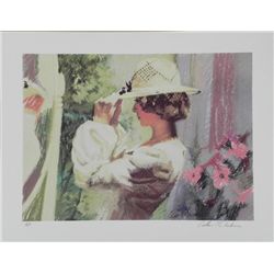 William Chambers Signed AP Art Print Lady w/Hat