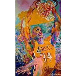 LeRoy Neiman Signed LE Signed Shaquille O'Neal MVP