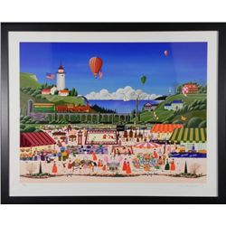 Nicky Watanabe Signed Art Print Flea Market -Framed